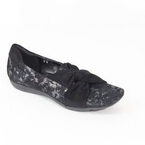 Sesto Meucci Ballet Flats Women sz 9 Black Slip on made in Italy Designer Shoes